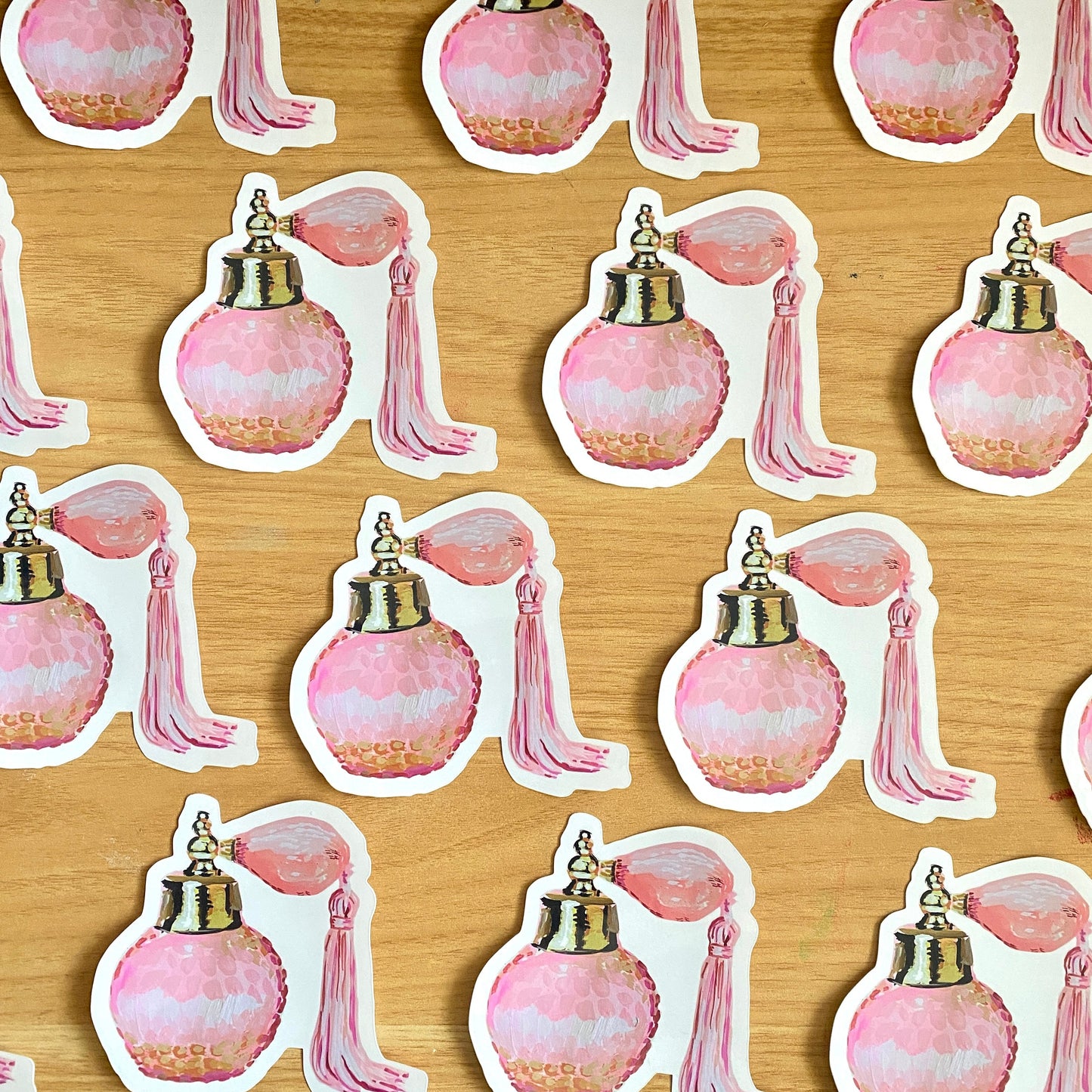 Vintage Perfume Bottle | 4" Vinyl Sticker Decal | Waterproof  Weatherproof | Bougie Pink Girly