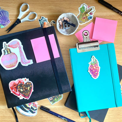 Vintage Perfume Bottle | 4" Vinyl Sticker Decal | Waterproof  Weatherproof | Bougie Pink Girly