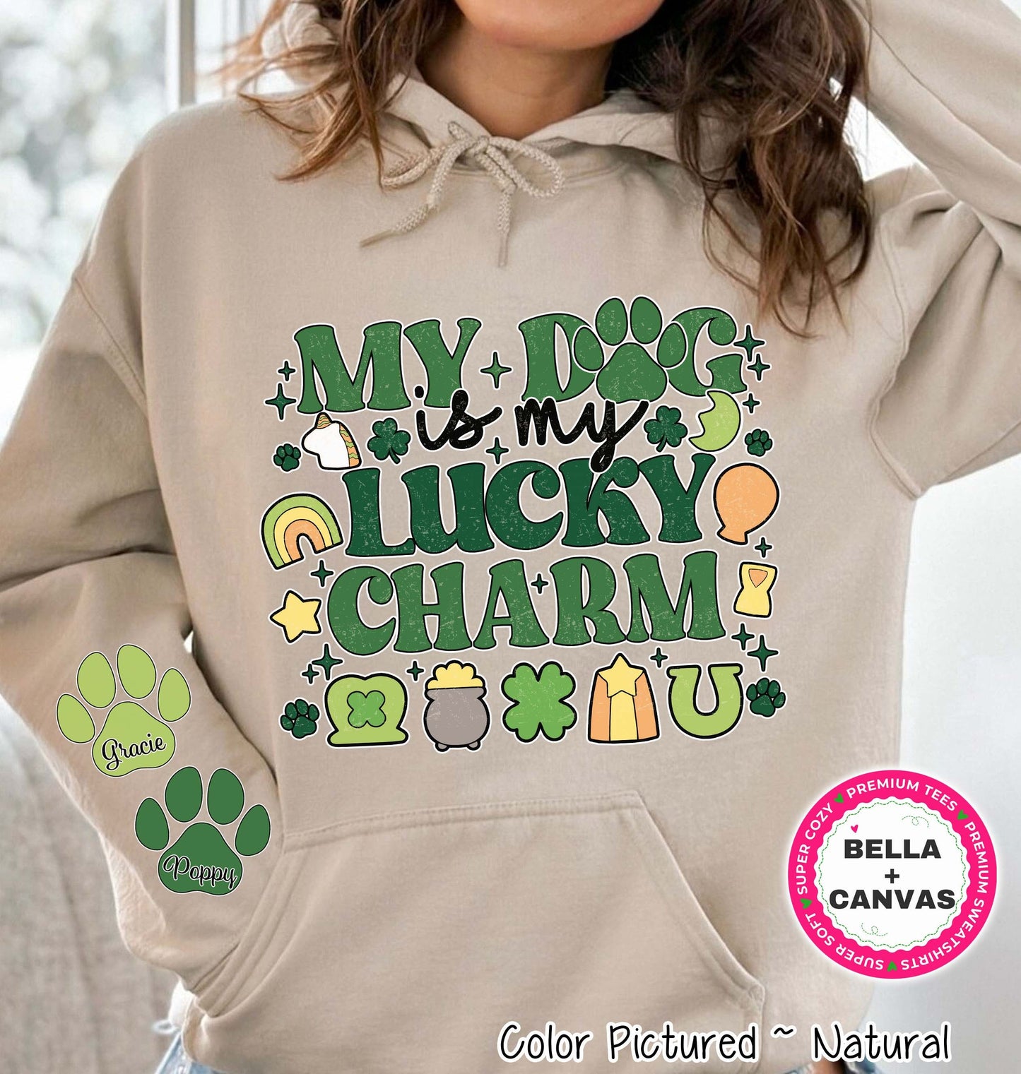 My Dog is my Lucky Charms Sweatshirt, Dog Mom St Patrick Day Shirt, Lucky Dog Mom Shirt, Dog St patricks Hoodie