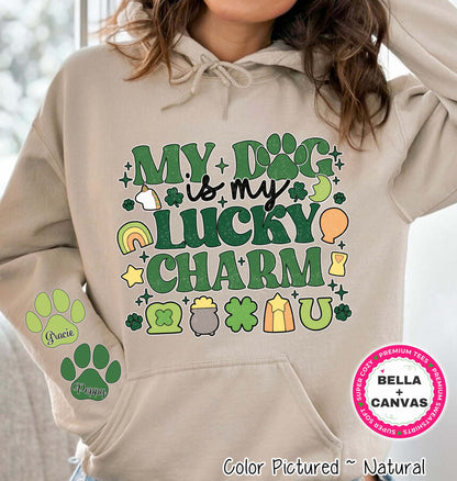 My Dog is my Lucky Charms Sweatshirt, Dog Mom St Patrick Day Shirt, Lucky Dog Mom Shirt, Dog St patricks Hoodie
