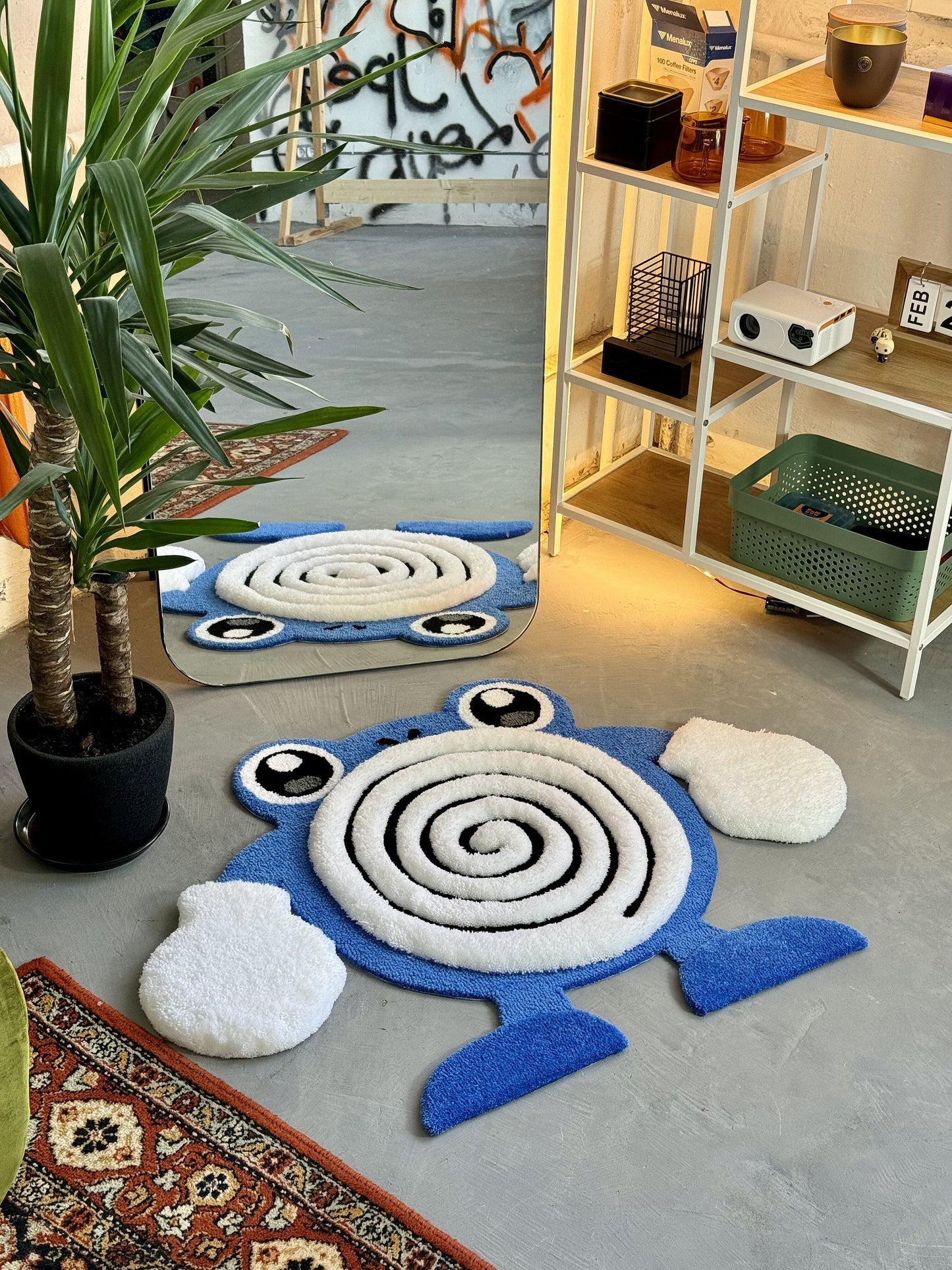 Tufted  Fluffy Rug, Soft Tufted Area Rug, Floor Art, Unique Personalized Gift