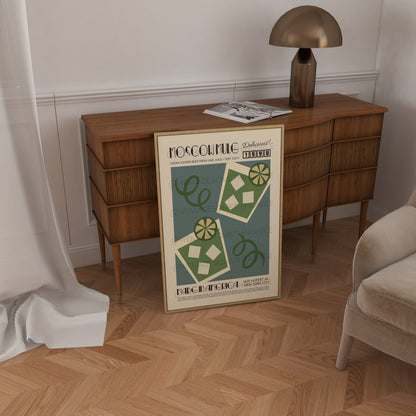 Moscow Mule Print, Kitchen Poster, Kitchen Print, Cocktail Poster, French Retro, Kitchen Decor, Cocktail Poster, Mid Century Modern