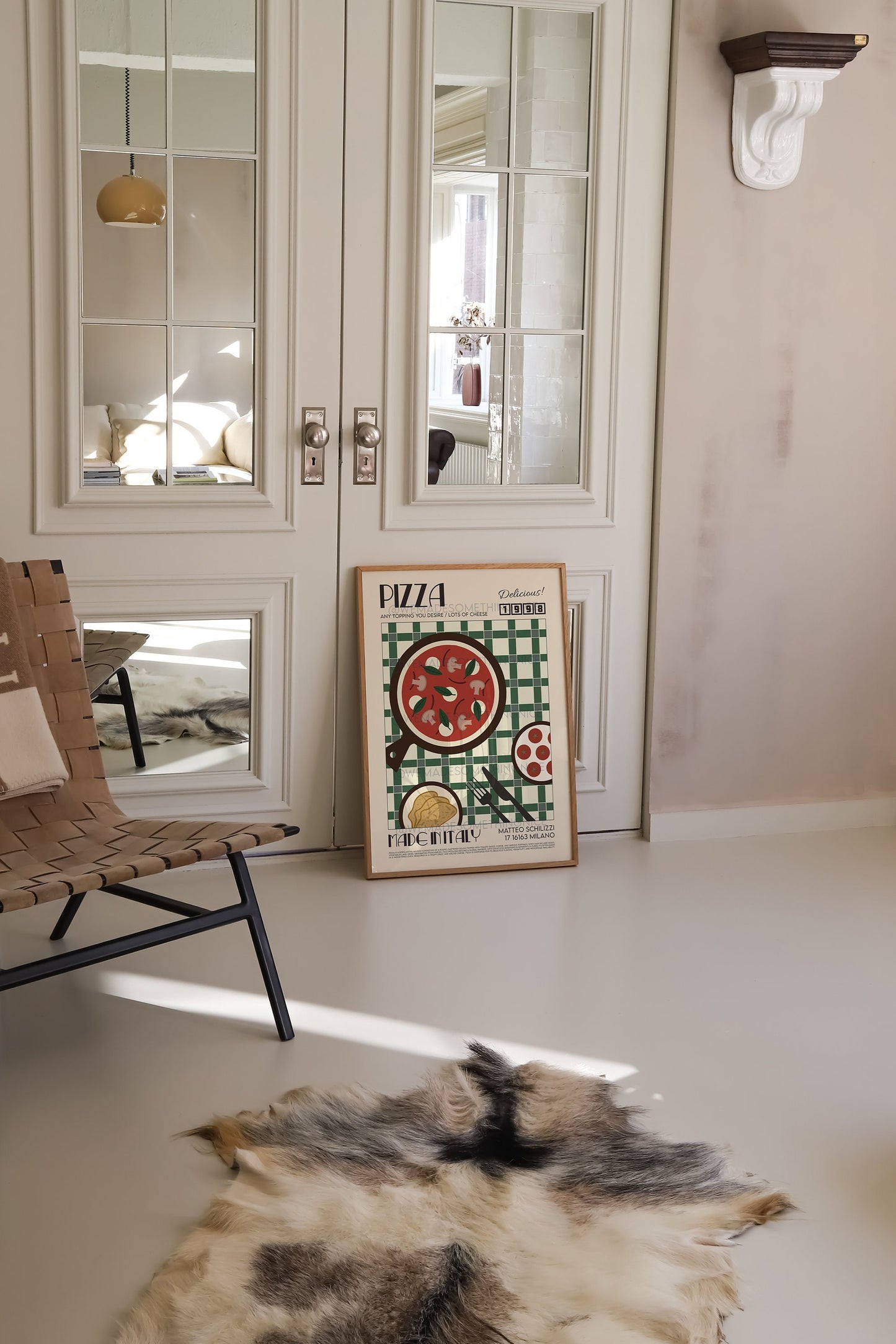 Pizza Print, Kitchen Art, Kitchen Poster, Kitchen Print, Italy Poster, Kitchen Decor, Food Art, Mid Century Modern