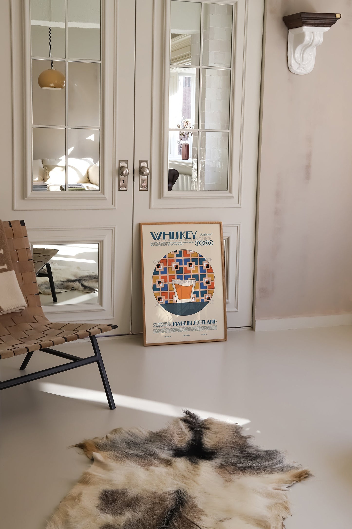 Whiskey Print, Cocktail Art, Kitchen Art, Kitchen Poser, Drinks Poster, Kitchen Decor, Cocktail Poster, Mid Century Modern, Illustration