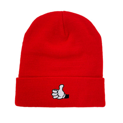 Cartoon Thumbs Up Embroidered Beanie thumbs up signal beanie hat Winter Hat