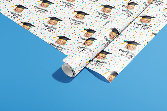 Personalised Graduation Gift Wrap, Wrapping Paper, Class, Your Name, Customised, Picture, Party, Paper, Your Age, Anniversary, Recycle, Eco