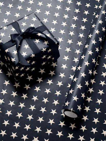 Patriotic Star Gift Wrap Paper 4th of July Decoration Memorial Day Gift Flag Decor Wrapping Paper Roll American Flag Gift for Military