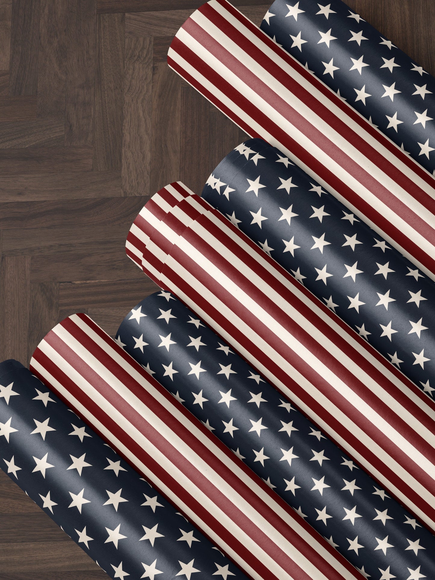 Patriotic Star Gift Wrap Paper 4th of July Decoration Memorial Day Gift Flag Decor Wrapping Paper Roll American Flag Gift for Military