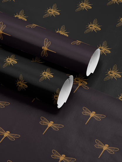Dragonfly Gift Wrap Roll Wrapping Paper Print Dragonfly Gift for Her Bug Lover Elegant Gift Wrap Garden Lover Gift for Women Wedding Gift