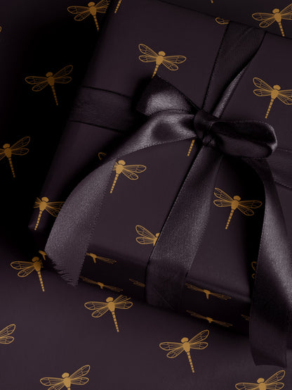 Dragonfly Gift Wrap Roll Wrapping Paper Print Dragonfly Gift for Her Bug Lover Elegant Gift Wrap Garden Lover Gift for Women Wedding Gift
