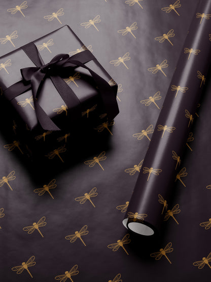 Dragonfly Gift Wrap Roll Wrapping Paper Print Dragonfly Gift for Her Bug Lover Elegant Gift Wrap Garden Lover Gift for Women Wedding Gift