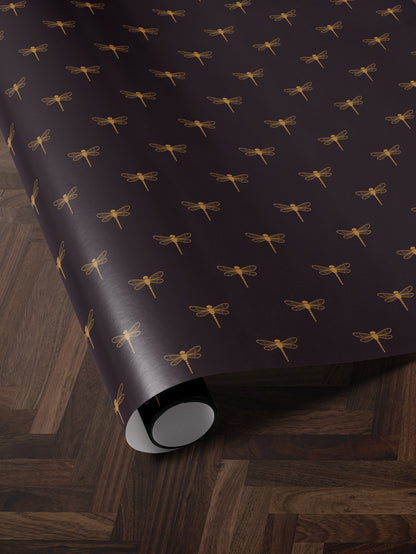 Dragonfly Gift Wrap Roll Wrapping Paper Print Dragonfly Gift for Her Bug Lover Elegant Gift Wrap Garden Lover Gift for Women Wedding Gift