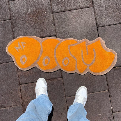 MF Logo Design Tufted Rug / Custom Rug, Fluffy & Soft, Handmade Rug, Housewarming Gifts, Handmade Gift