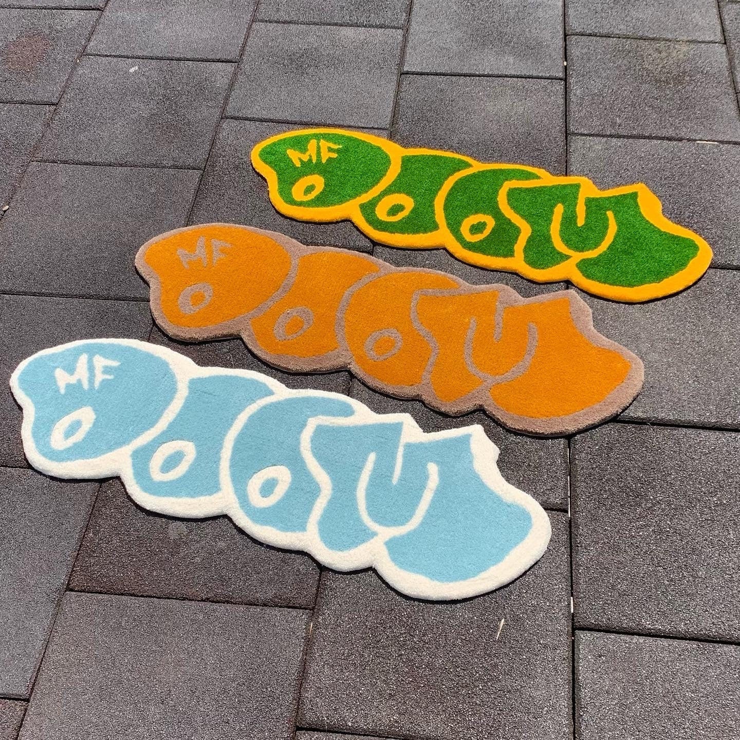 MF Logo Design Tufted Rug / Custom Rug, Fluffy & Soft, Handmade Rug, Housewarming Gifts, Handmade Gift