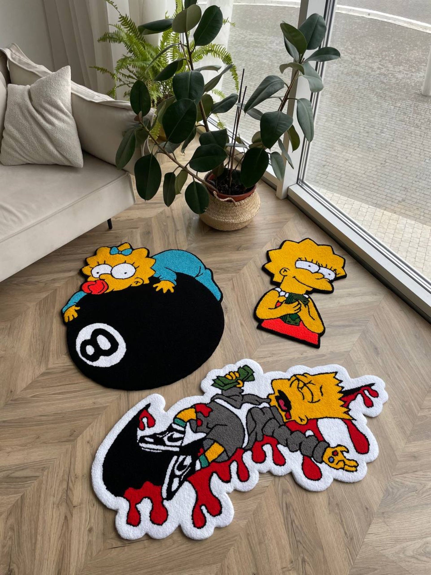Maggie Simpson on 8-Ball Tufted Custom Rug