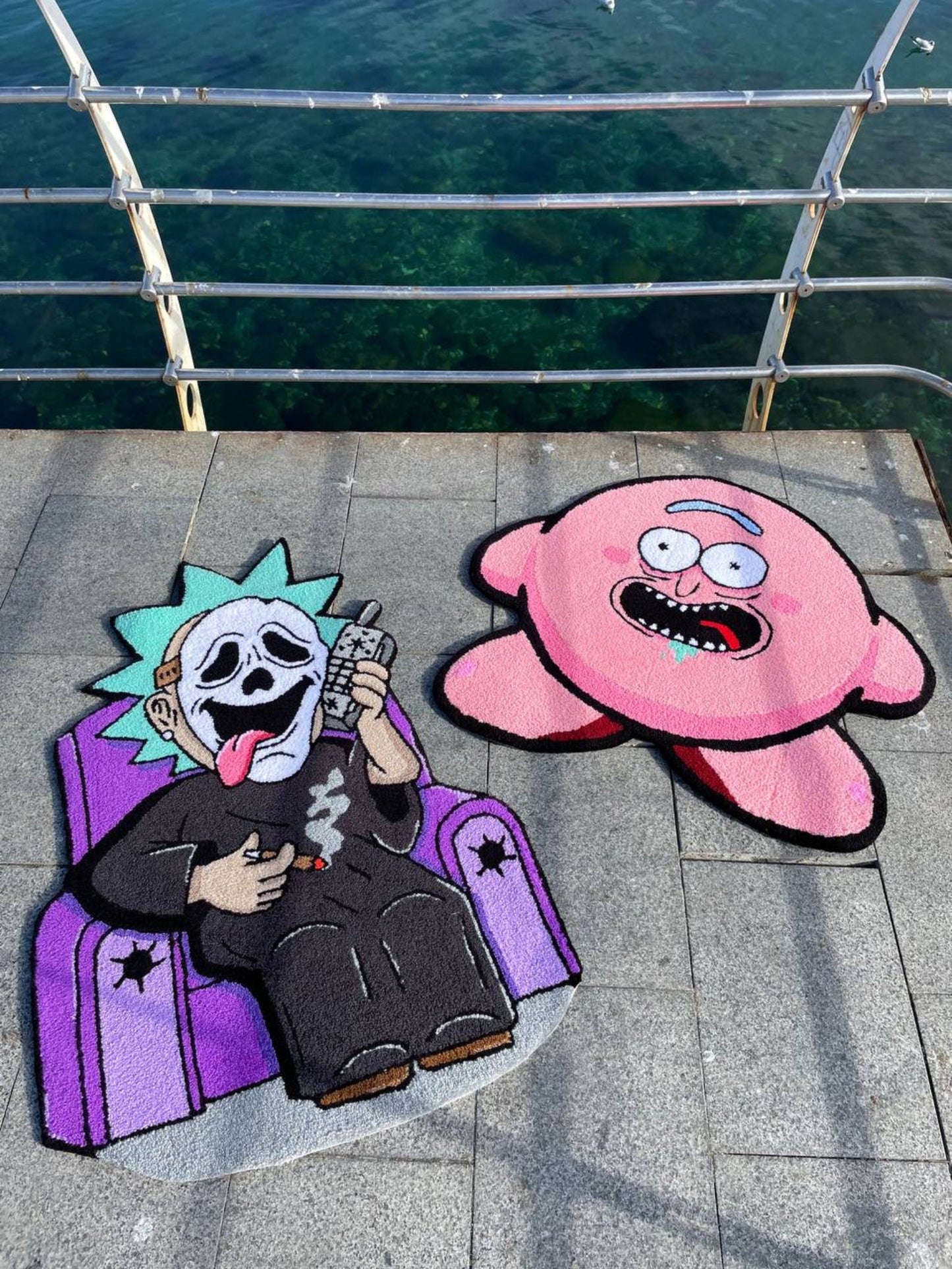 Scream Rick Handmade Tufted Rug: 3D Pop Art Carpet