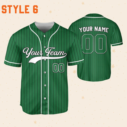 Personalized Team Name And Number Green Collection, Custom Name Baseball Jersey Custom Baseball Jersey Uniform Baseball Fans Baseball Lovers