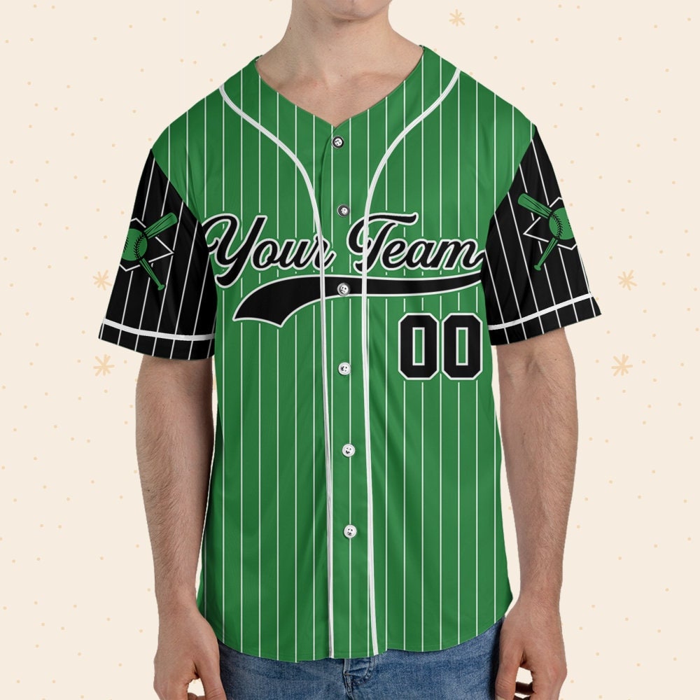 Personalized Team Name And Number Green Collection, Custom Name Baseball Jersey Custom Baseball Jersey Uniform Baseball Fans Baseball Lovers