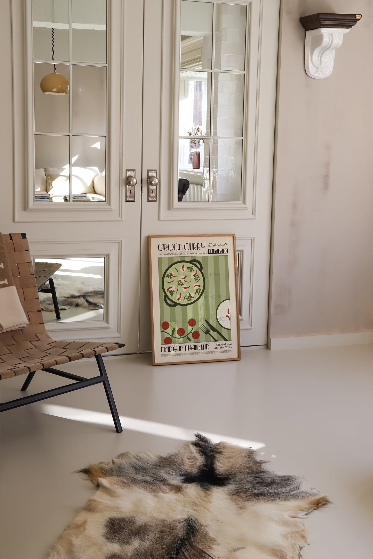 Thai Green Curry Poster, Kitchen Art, Food Print, Modern Kitchen Decor, Illustration, Thailand Art, Ramen, Asia Art, Exhibition Poster