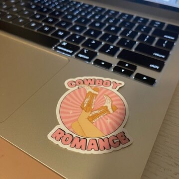 Cowboy romance stickers, cowboy romance era, kindle,  romance reader, save a horse, cowboy boots, waterproof, water bottle, bookish stickers