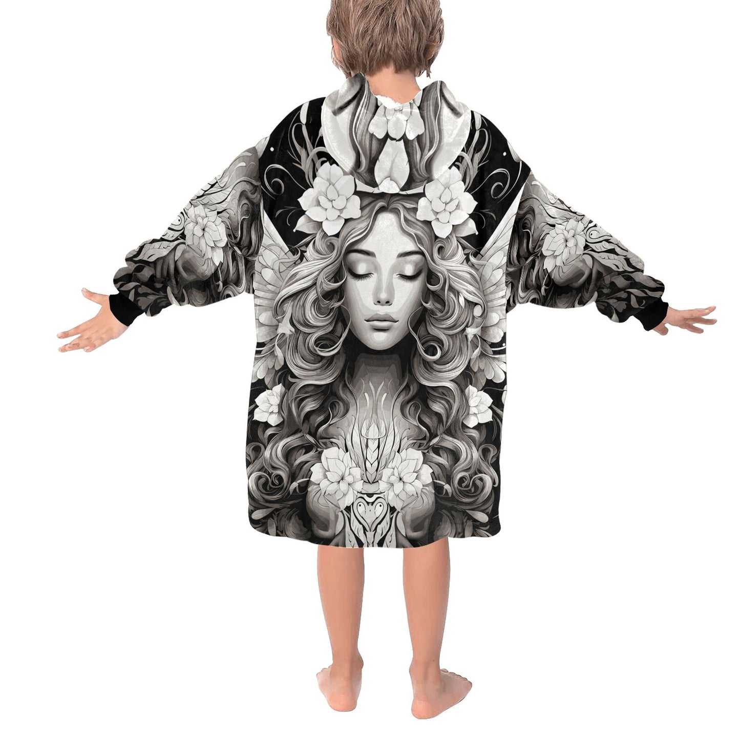 Kids hooded blanket hoodie ponch