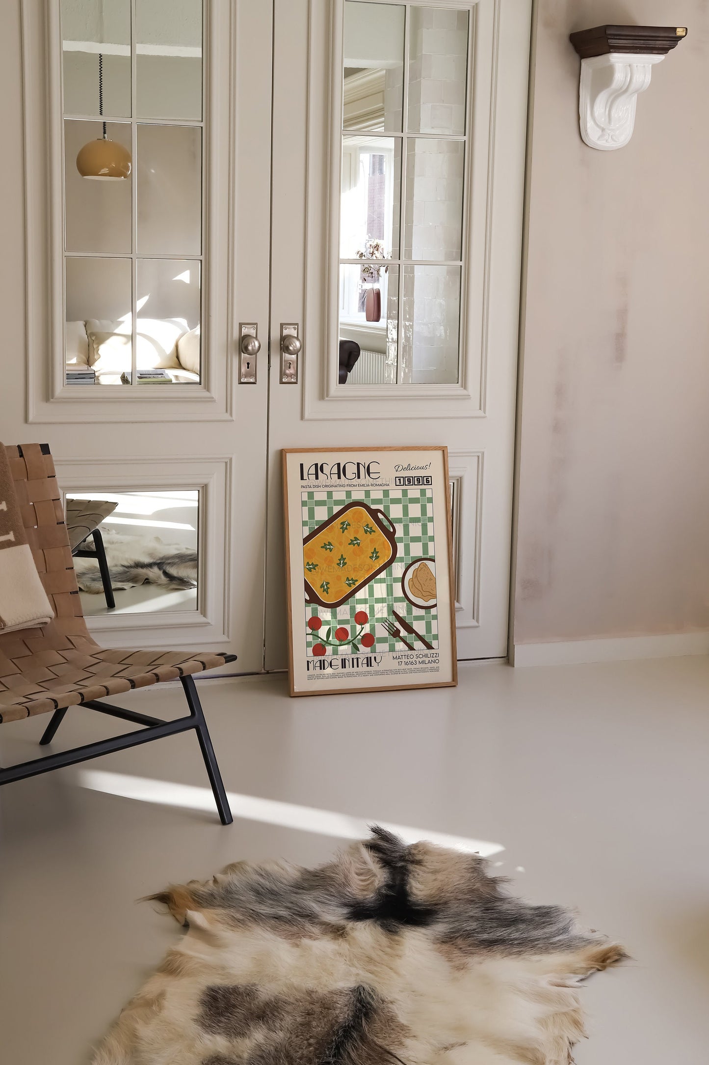 Lasagne Print, Kitchen Poster, Kitchen Print, Kitchen Decor, Food Art, Mid Century Modern, Eat Sign, Rome, Italy Art, Housewarming