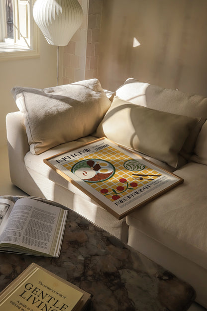 Nasi Lemak Poster, Food Print, Asian Food Poster, Modern Kitchen Decor, Illustration, Malaysia, Food, Chef Print, Bar Art, Retro Wall Art