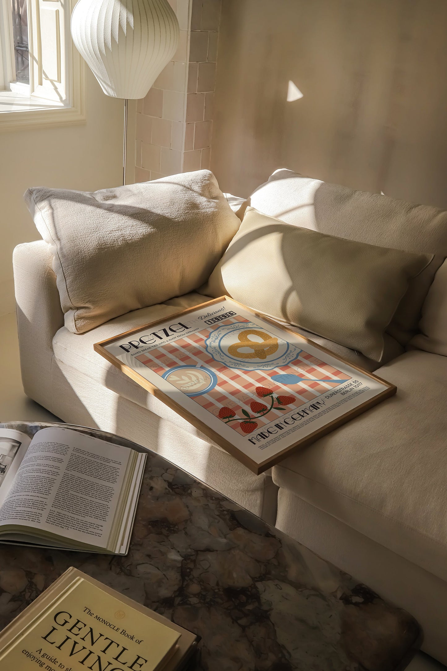 Pretzel Poster, Kitchen Art, Kitchen Print, Kitchen Poster, Food Print, Modern Kitchen Decor, Retro Poster