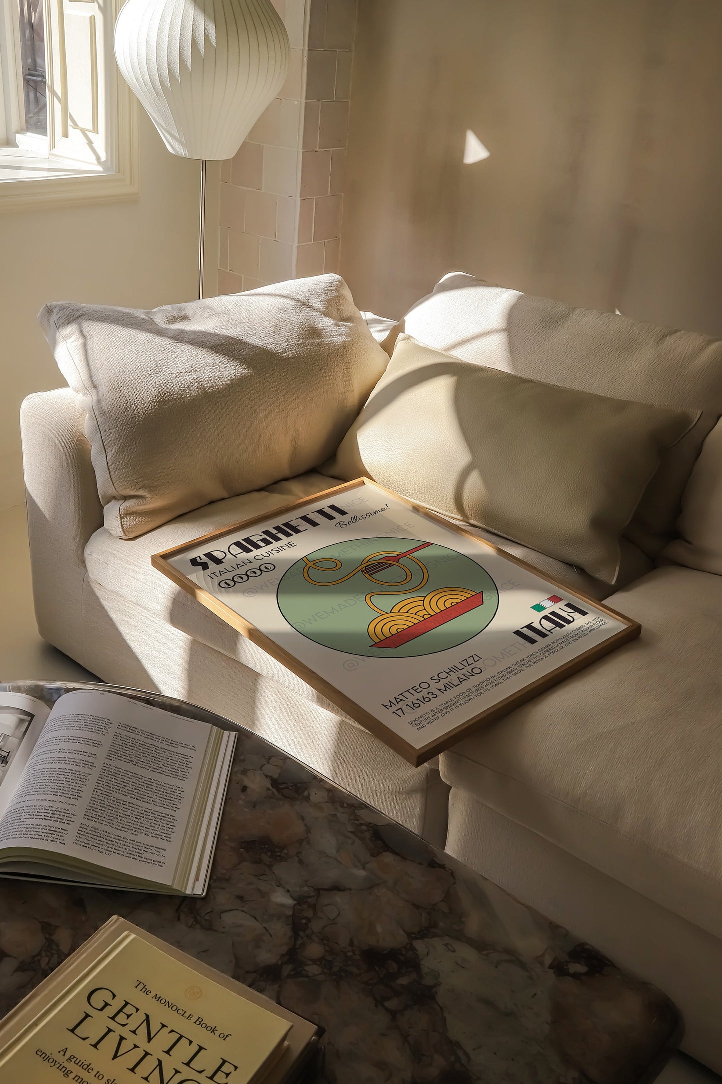 Spaghetti Poster, Pasta Poster, Kitchen Poster, Kitchen Print, Modern Kitchen Decor, Chef Print, Bar Art, Pasta Print, Retro Wall Art