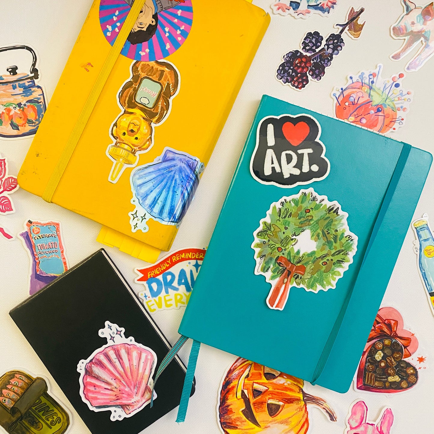 Green Wreath | 4"  Sticker Decal | Waterproof  Weatherproof | Christmas Holiday