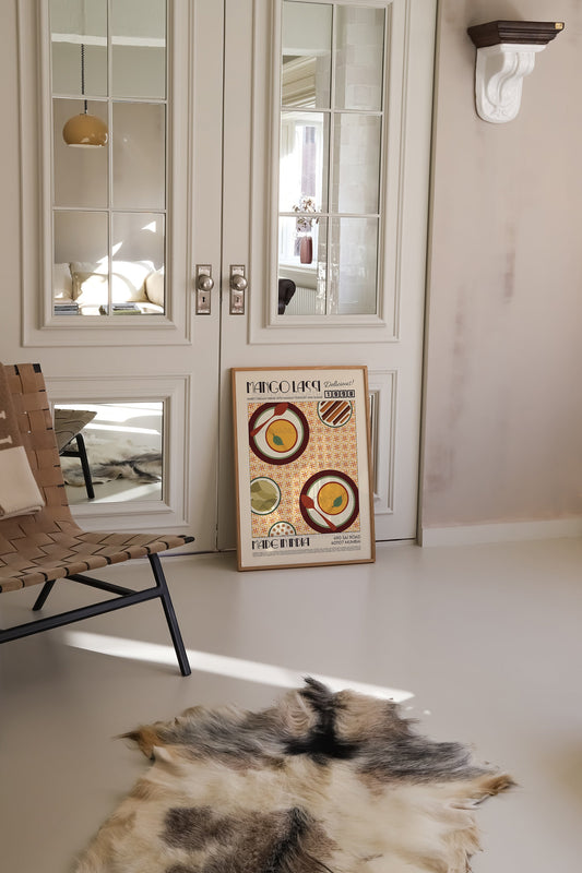 Mango Lassi Poster, Kitchen Poster, Kitchen Print, Food Poster, Modern Kitchen Decor, Travel Poster, Retro Wall Art