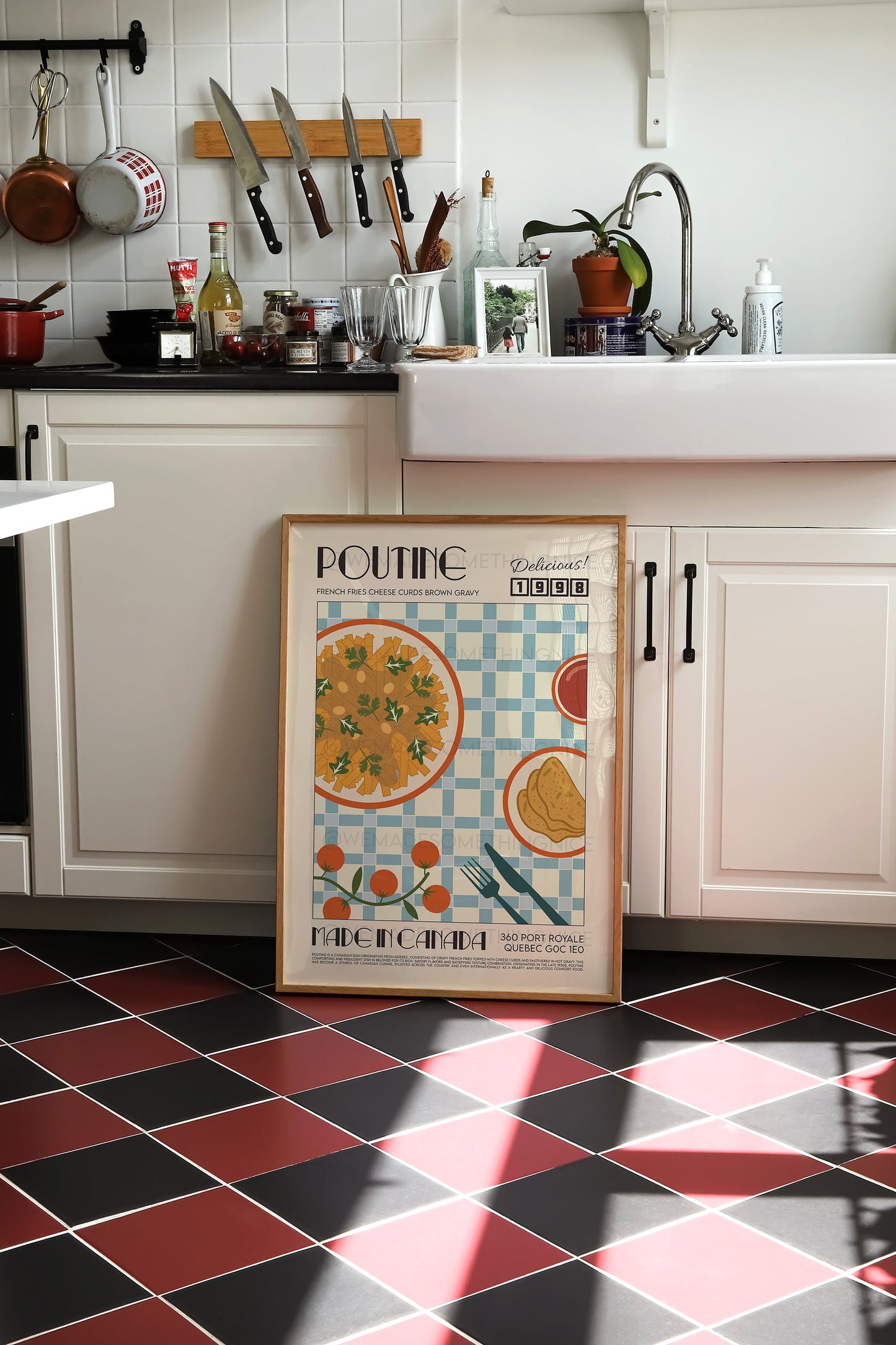 Poutine Poster, Food Art, Kitchen Art, Kitchen Wall Art, Trendy Wall Art, Exhibition Poster, Housewarming, Canada Print