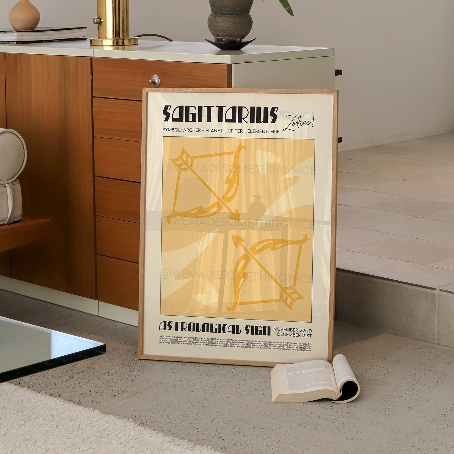 Sagittarius Poster, Horoscope Print, Horoscope Art, Zodiac Poster, Astrological Wall Art, Horoscope Gift