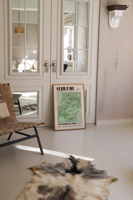 Scorpio Poster, Horoscope Print, Astrological Wall Art, Boho Poster, Exhibition Poster, Zodiac Poster, Birthday Present Housewarming