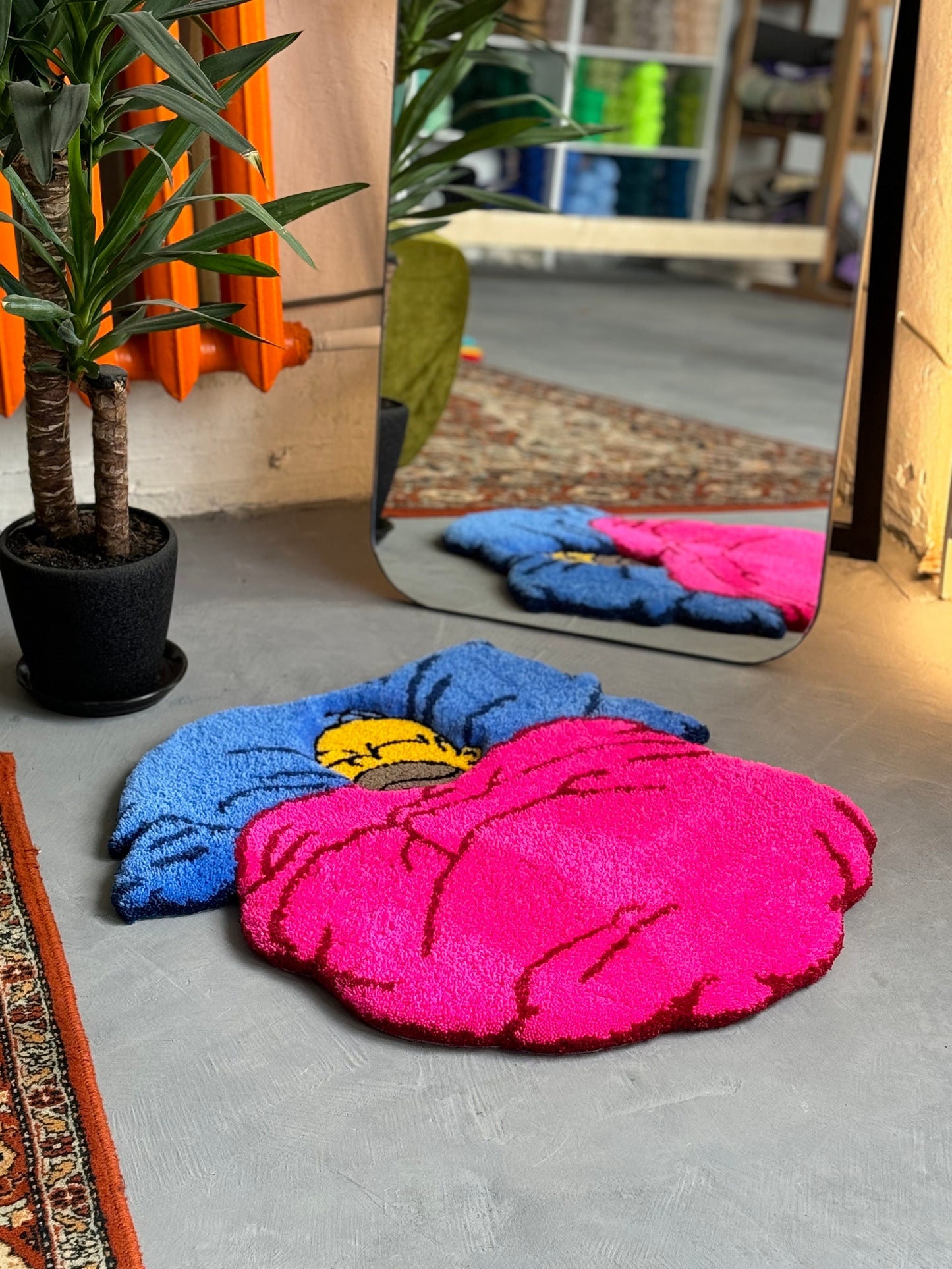 Tufted 3D Cartoon Rug, Fluffy Custom Rug, Living Room Decor Rug, Wall Decor rug, Gift for Father's Day, Best friend gift, Christmas gift