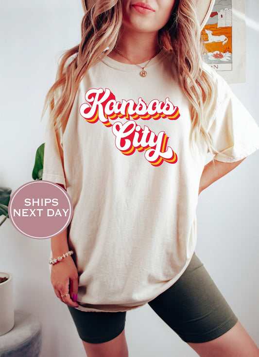 Retro Kansas City Football Shirt, Vintage Kansas City Football Shirt, Kansas City Football Women Shirt, Trendy Kansas City Football Shirt