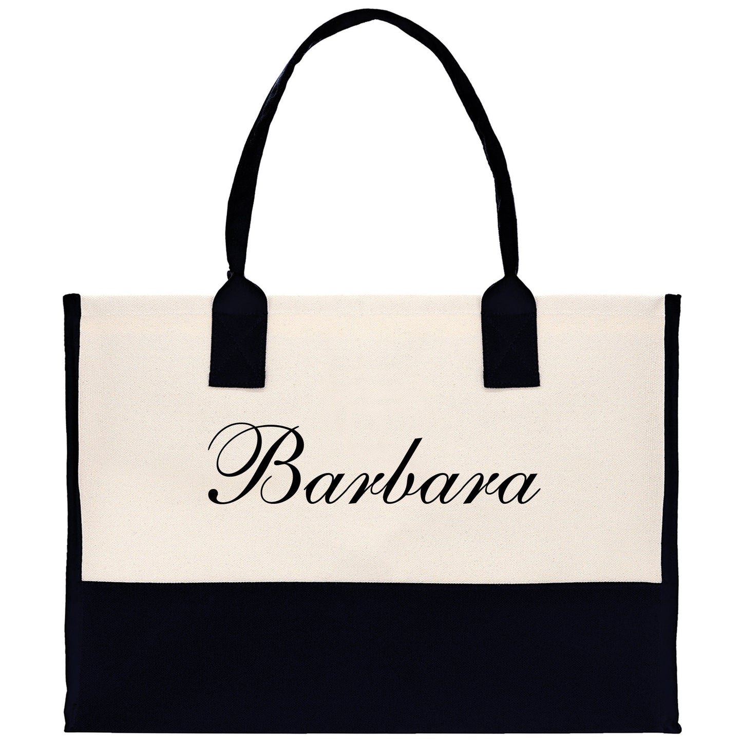 Monogram and Personalized Name Cotton Canvas Tote Bag Initial Tote Bag Letter Tote Bag Birthday Gift Bag Beach Bag Custom Monogrammed Bag