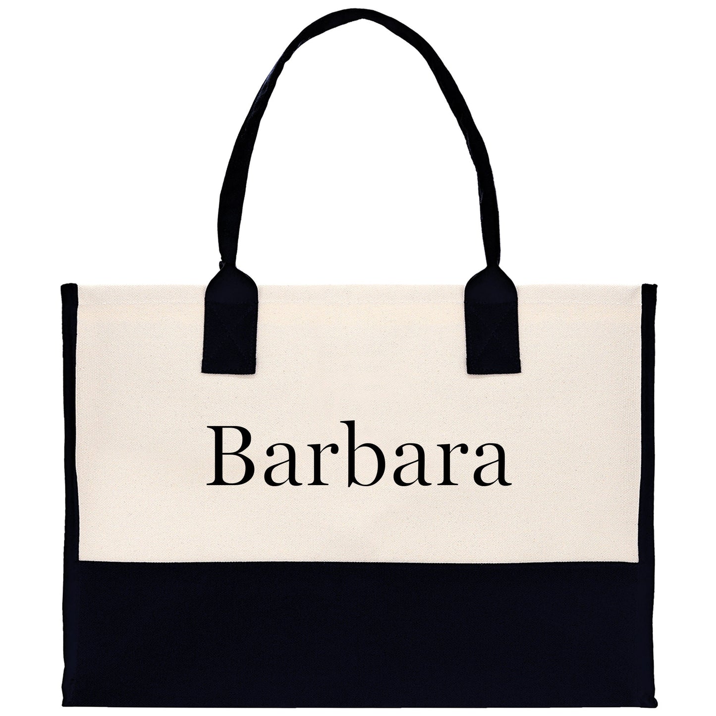 Monogram and Personalized Name Cotton Canvas Tote Bag Initial Tote Bag Letter Tote Bag Birthday Gift Bag Beach Bag Custom Monogrammed Bag