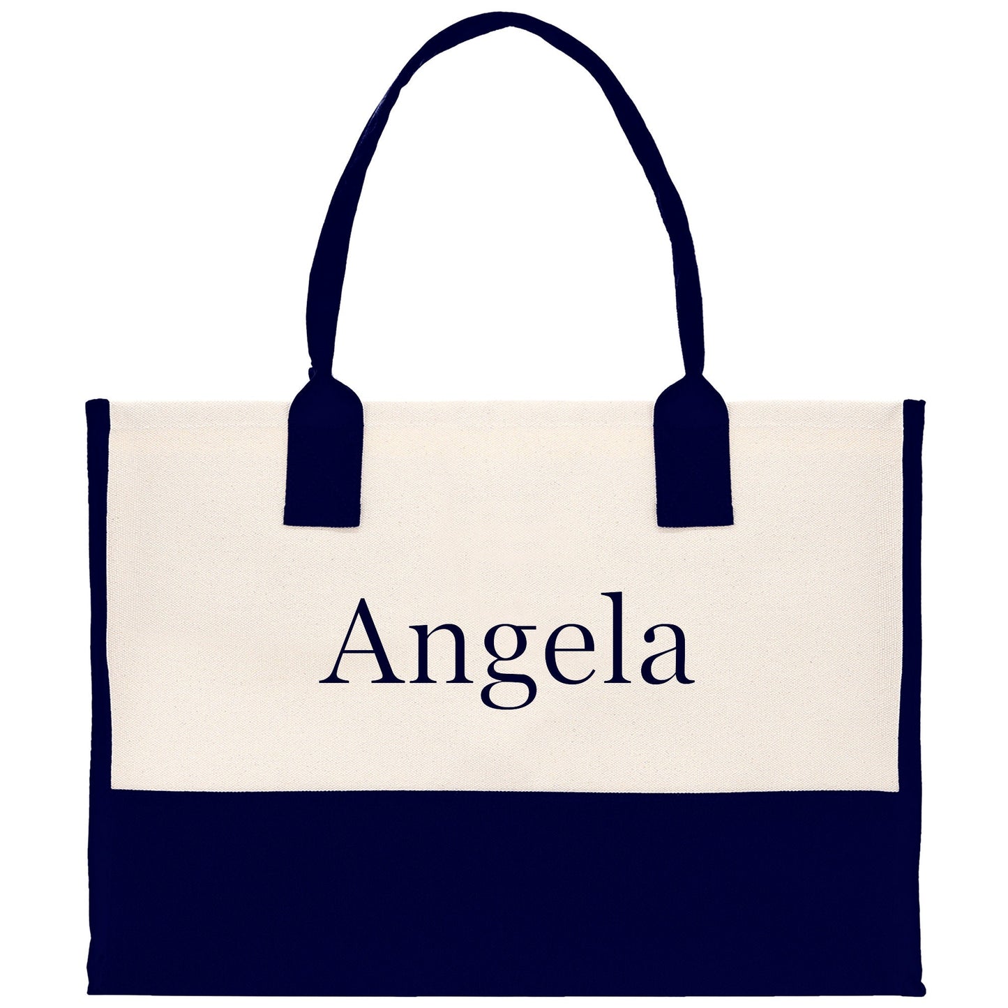 Monogram and Personalized Name Cotton Canvas Tote Bag Initial Tote Bag Letter Tote Bag Birthday Gift Bag Beach Bag Custom Monogrammed Bag