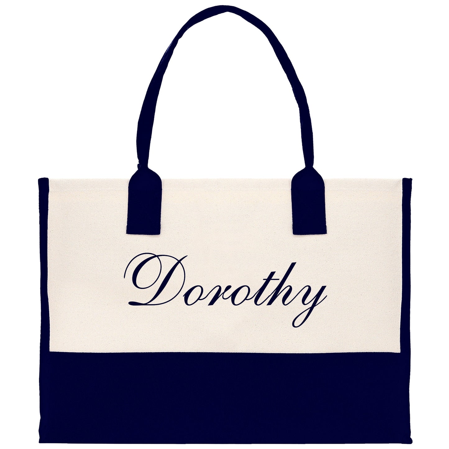 Monogram and Personalized Name Cotton Canvas Tote Bag Initial Tote Bag Letter Tote Bag Birthday Gift Bag Beach Bag Custom Monogrammed Bag