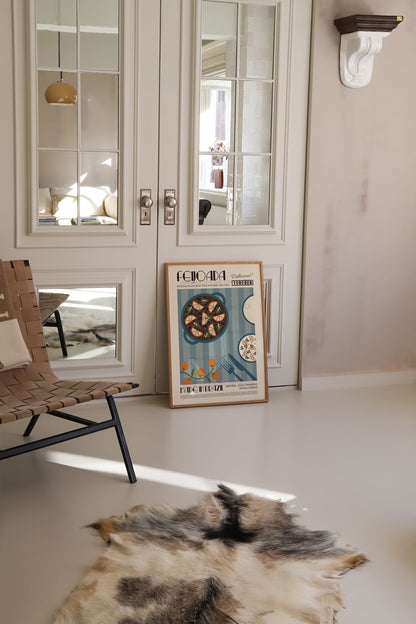 Portuguese Feijoada Poster, Food Print, Modern Kitchen Decor, Retro Poster, Pop Art, Kitchen Art, Exhibition Poster, Housewarming