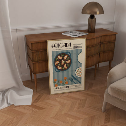 Portuguese Feijoada Poster, Food Print, Modern Kitchen Decor, Retro Poster, Pop Art, Kitchen Art, Exhibition Poster, Housewarming