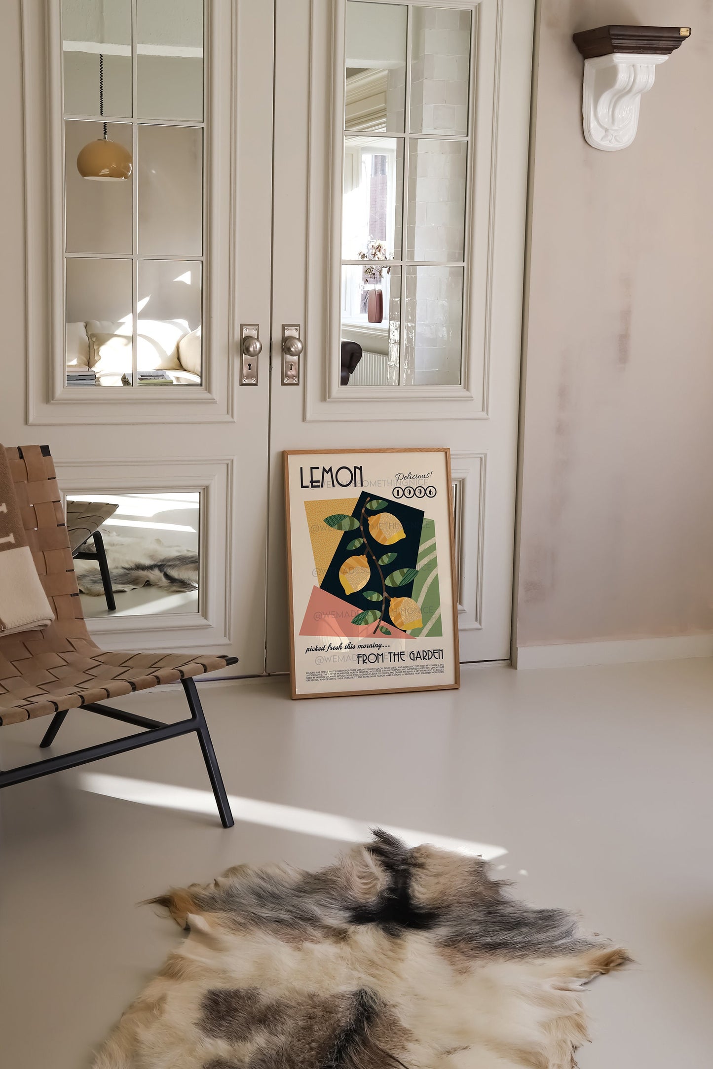 Lemon Poster, Kitchen Art, Kitchen Poster, Kitchen Wall Art, Retro Wall Art, Fruit Poster, Fruit Print, Food Art