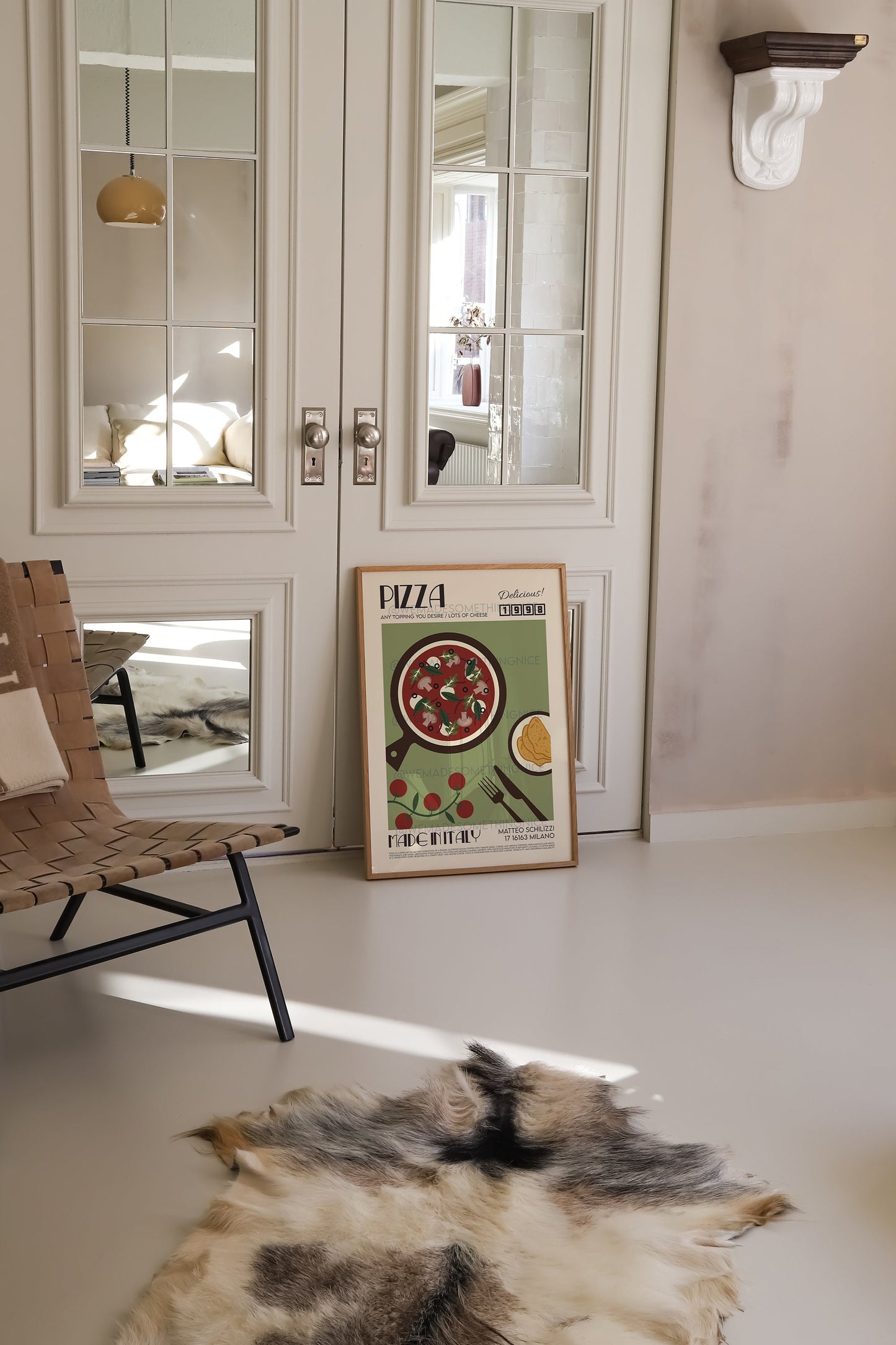 Pizza Print, Kitchen Poster, Kitchen Print, Food Poster, Kitchen Art, Kitchen Decor, Food Art, Mid Century Modern,