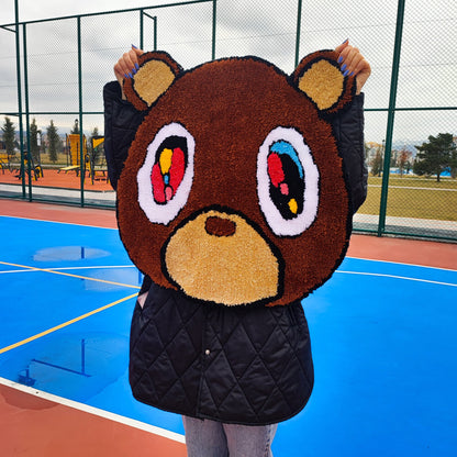 Kanye West Rug, Tufted Rug,Bear Rug,Animal Rug,Funny Rug,Nonslip  Rug,Modern Rug,Popular Rug,Hiphop, Rapper, Gift, Music Rug, Area Rug