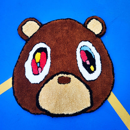 Kanye West Rug, Tufted Rug,Bear Rug,Animal Rug,Funny Rug,Nonslip  Rug,Modern Rug,Popular Rug,Hiphop, Rapper, Gift, Music Rug, Area Rug
