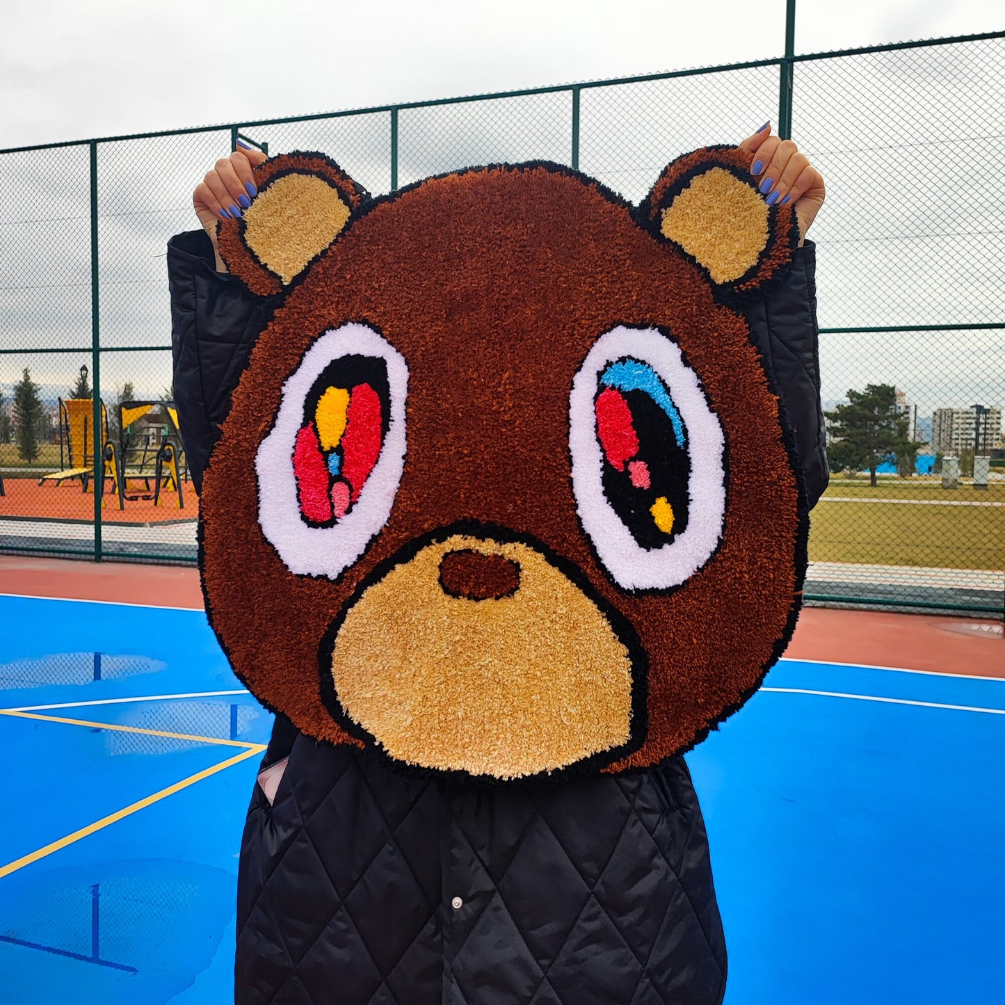 Kanye West Rug, Tufted Rug,Bear Rug,Animal Rug,Funny Rug,Nonslip  Rug,Modern Rug,Popular Rug,Hiphop, Rapper, Gift, Music Rug, Area Rug