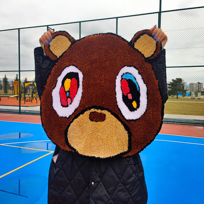 Kanye West Rug, Tufted Rug,Bear Rug,Animal Rug,Funny Rug,Nonslip  Rug,Modern Rug,Popular Rug,Hiphop, Rapper, Gift, Music Rug, Area Rug