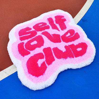 Self Love Club Rug,Abstract Rug,Pink Rug,Tufted Rug,Modern Rug,Handmade Rug,Custom Rug,Area Rug,Home Decor,Gifts for Girlfriend,Cool Rugs