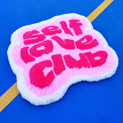 Self Love Club Rug,Abstract Rug,Pink Rug,Tufted Rug,Modern Rug,Handmade Rug,Custom Rug,Area Rug,Home Decor,Gifts for Girlfriend,Cool Rugs